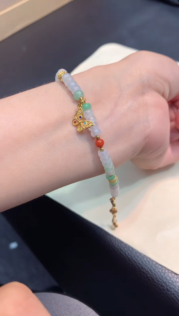 银S925镶嵌手链翡翠手链