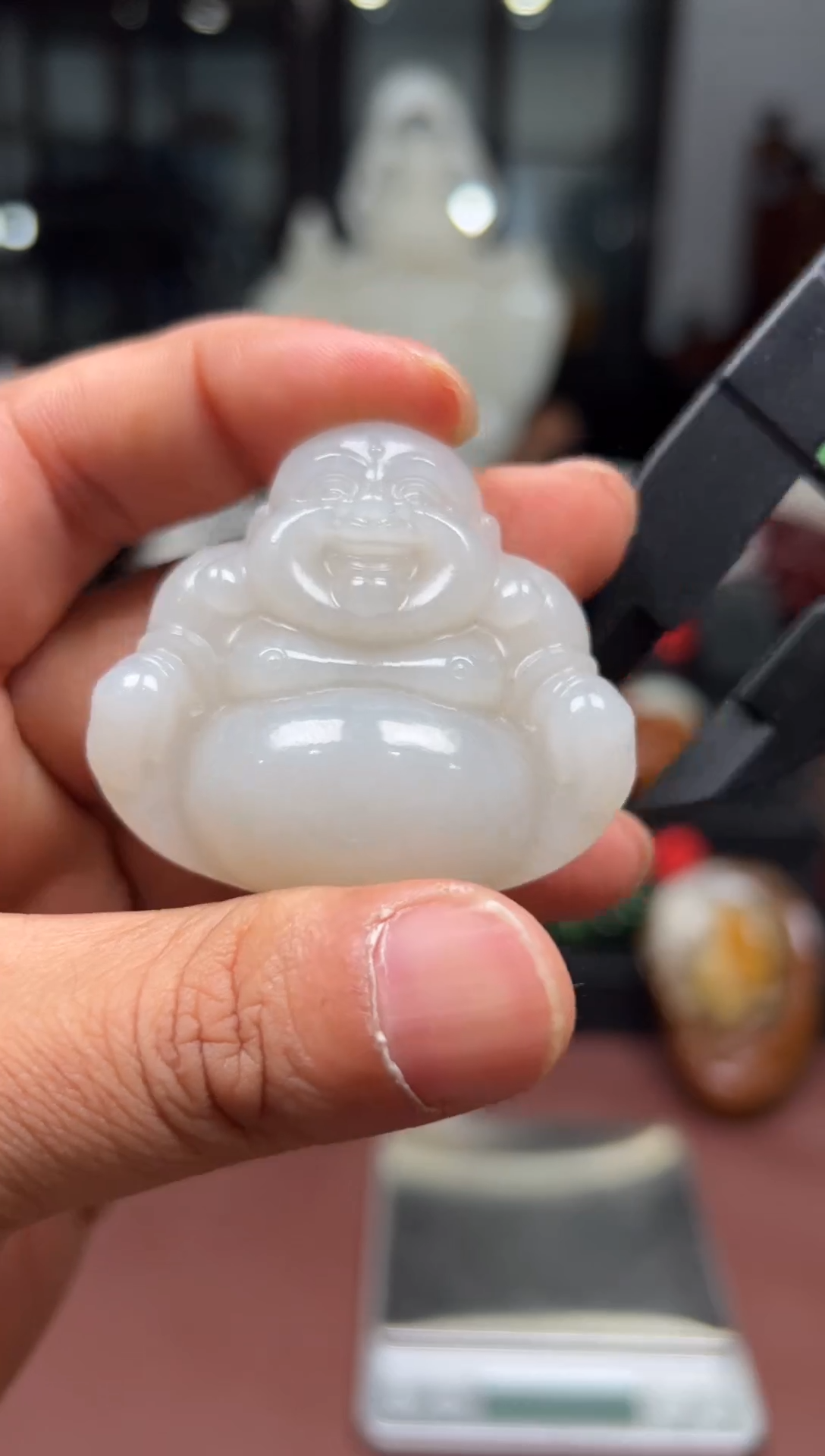 和田玉未镶嵌挂件 