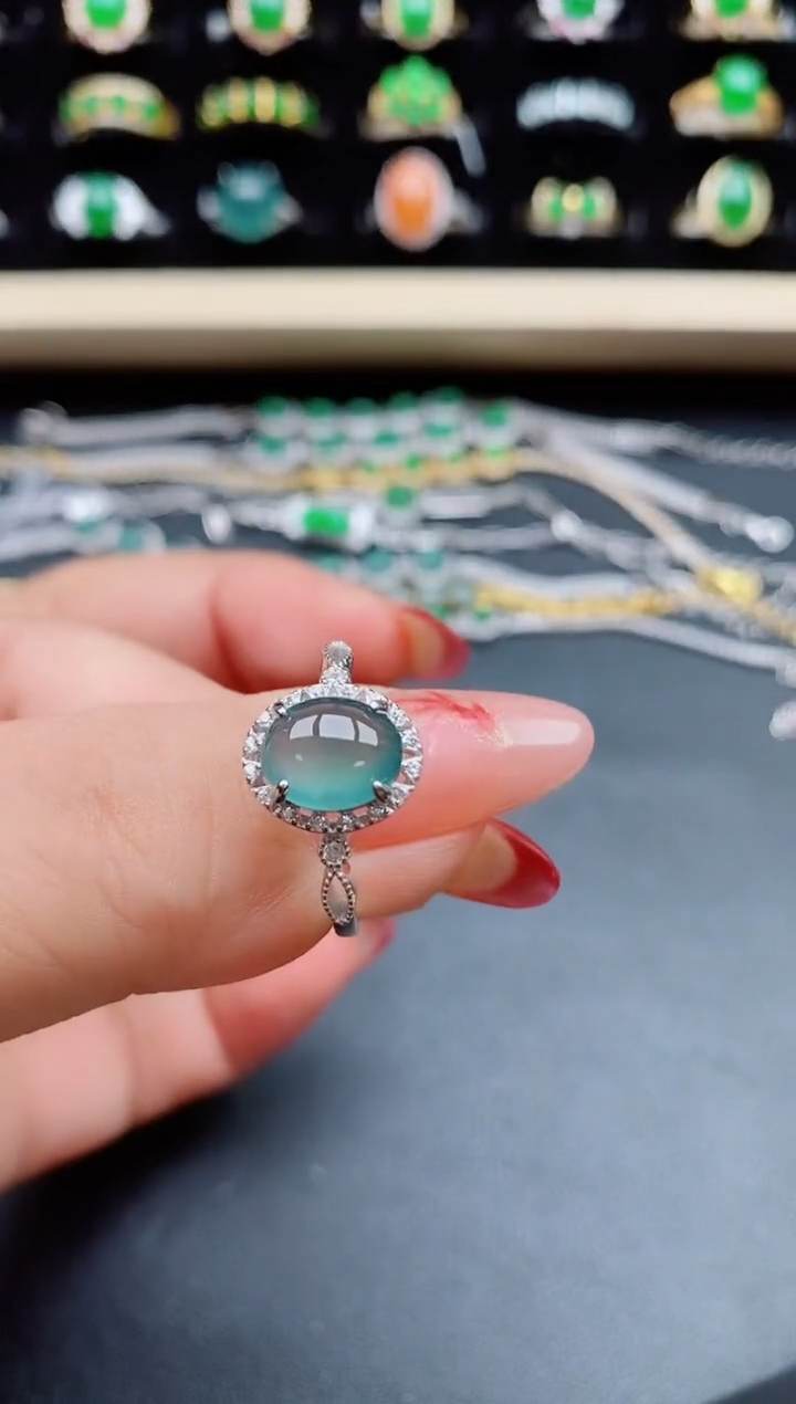 【闪购商品】翡翠戒指银S925镶嵌321321