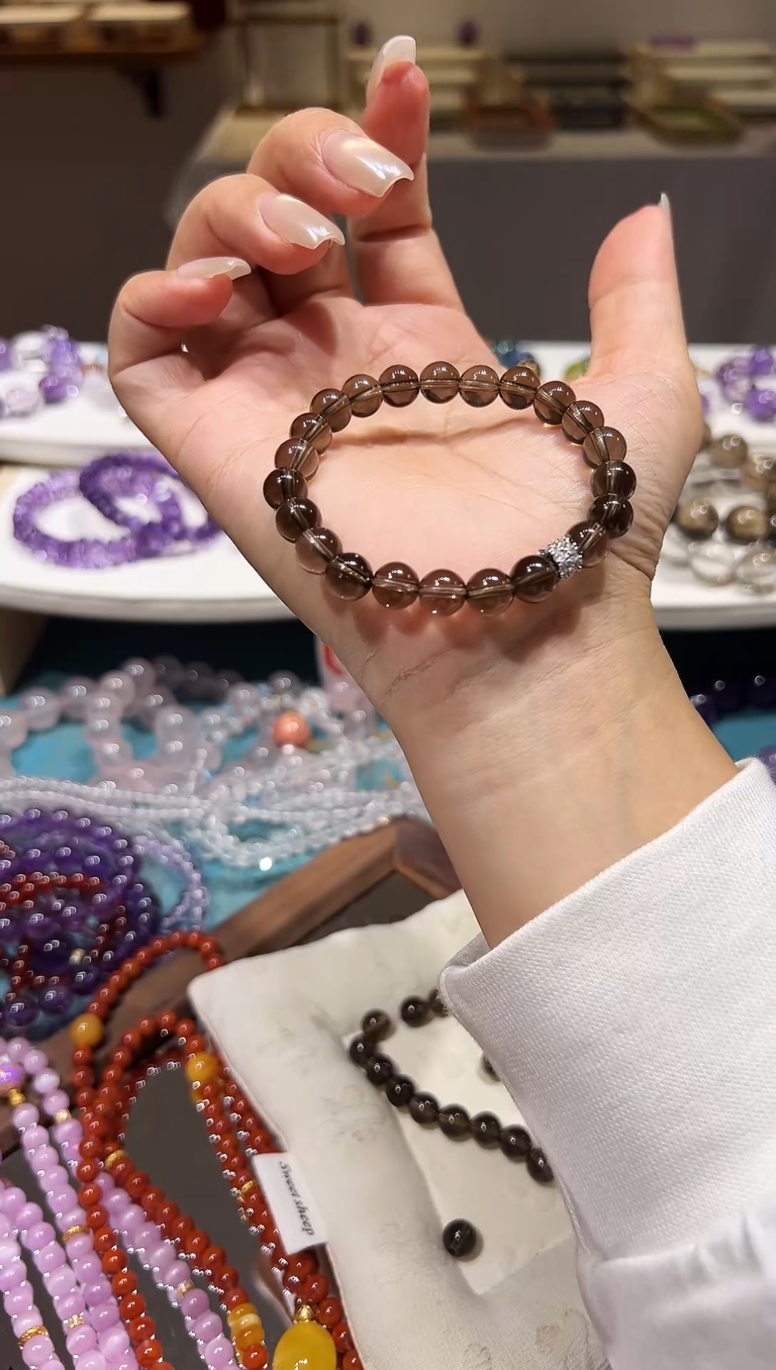 未镶嵌手链水晶净体茶晶卡8