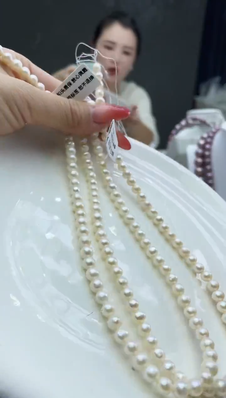 未镶嵌项链淡水珍珠白色系项链