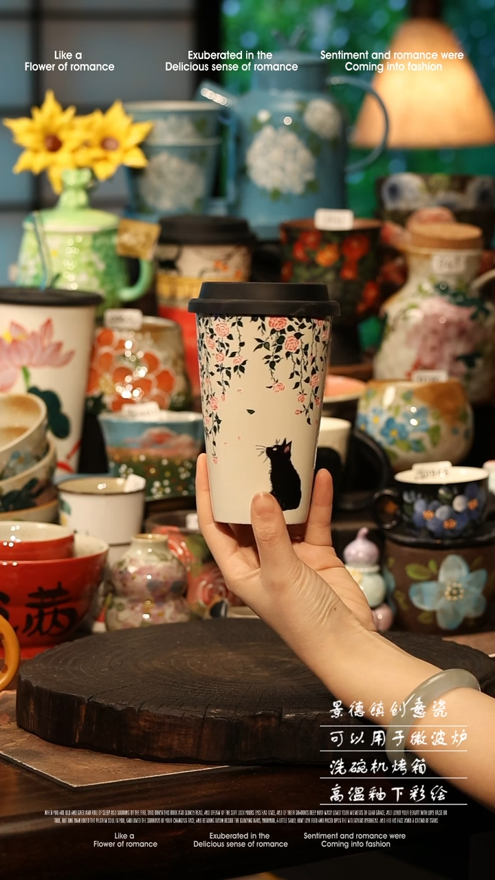 陶瓷景德镇高温釉下彩手工手绘款式@A0780@