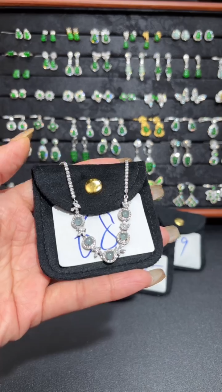 【闪购商品】翡翠颈饰银S925镶嵌蛋面/支持复检/一件