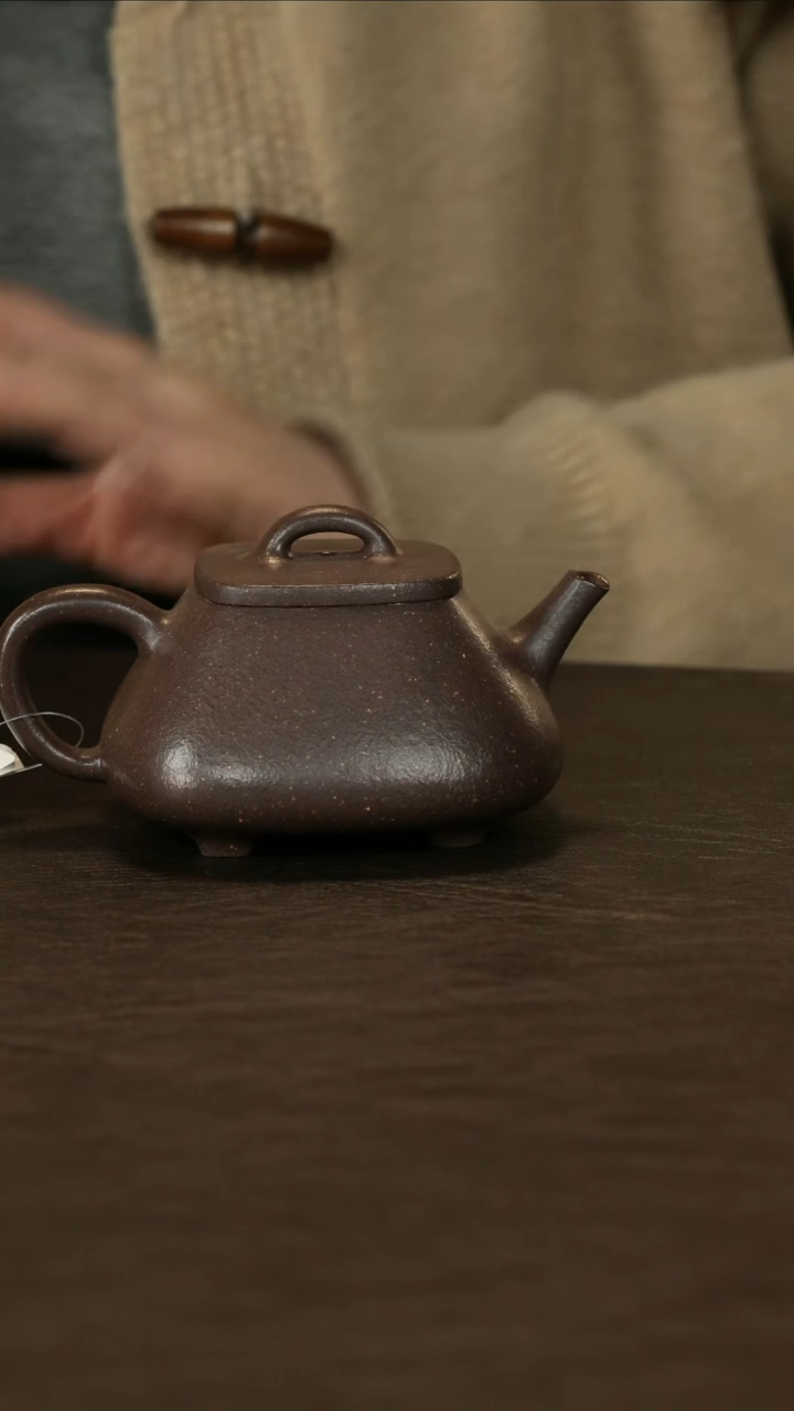 【闪购商品】紫砂茶壶直播福利李辉天青泥四方石瓢140cc
