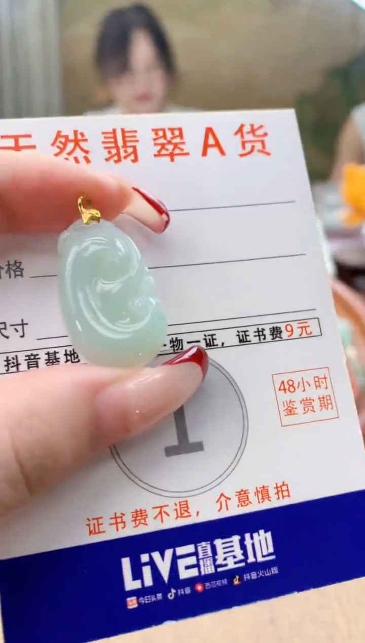 颈饰未镶嵌翡翠天然A货翡翠挂件