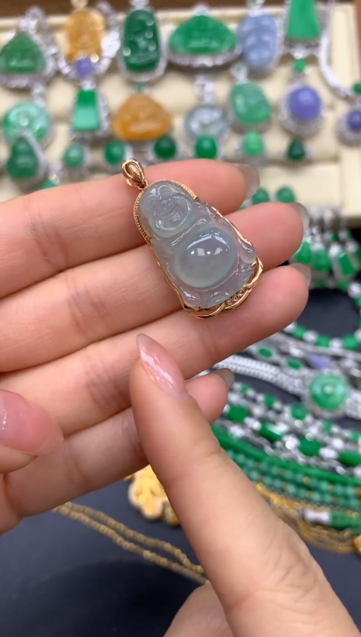 【闪购商品】翡翠颈饰18K金镶嵌88-中国好珍宝