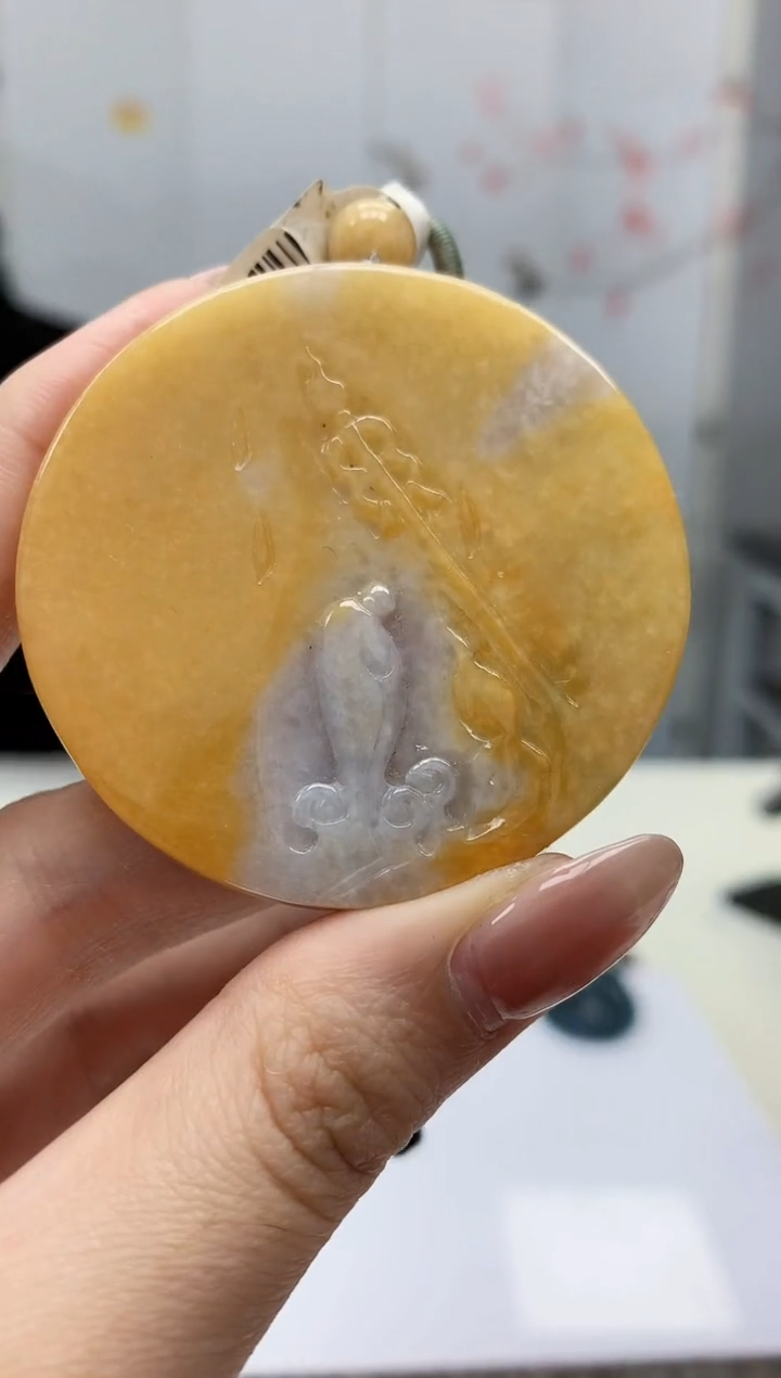 【闪购商品】定制翡翠未镶嵌3123jw-毛货挂件96