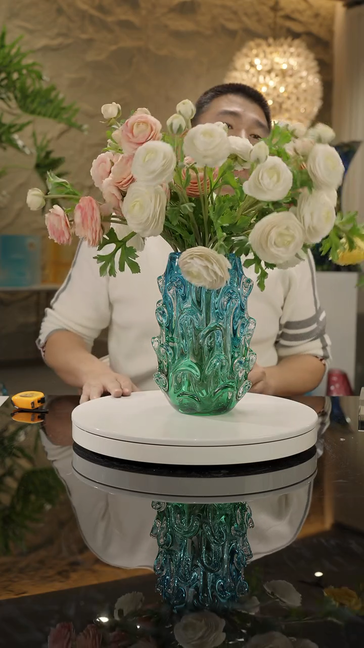 【闪购商品】摆件蓝绿花瓶摆件