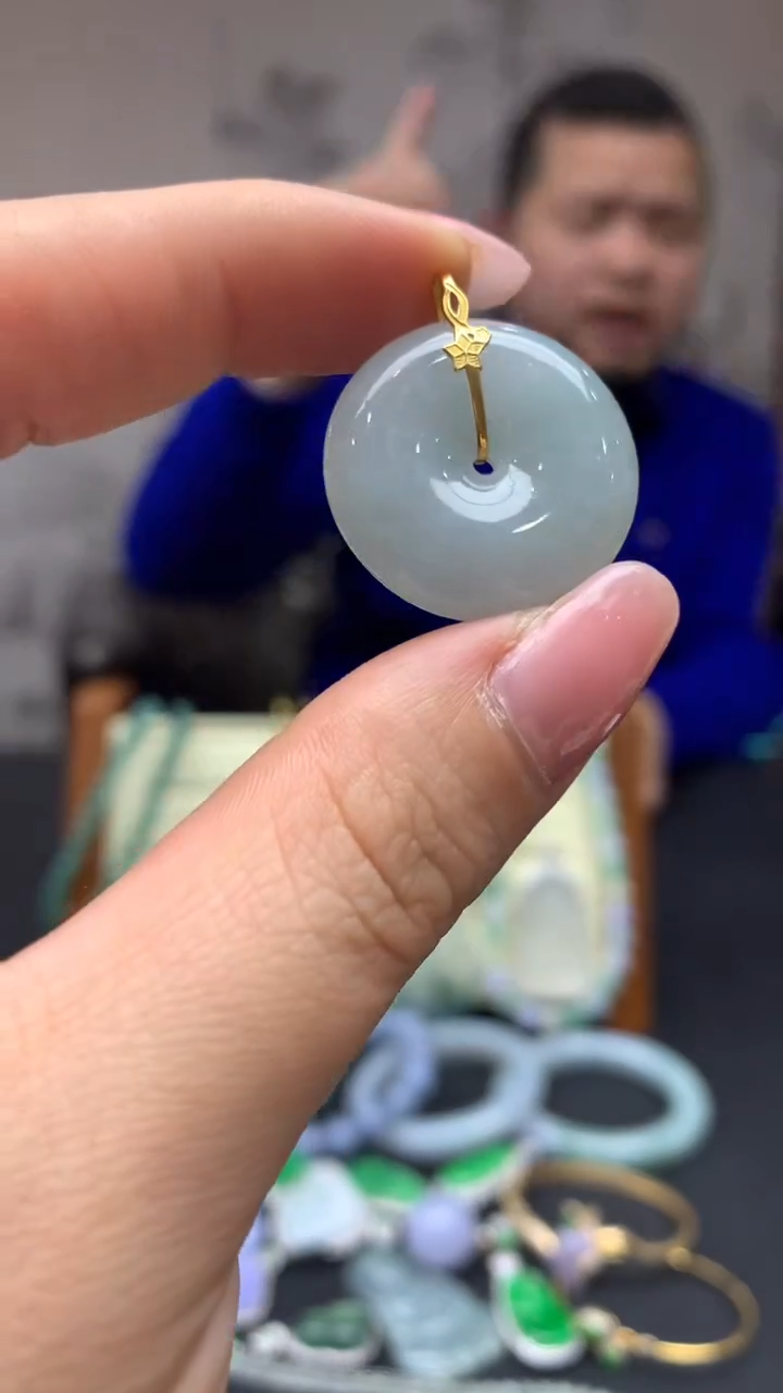 【闪购商品】翡翠颈饰18K金镶嵌28-天然翡翠