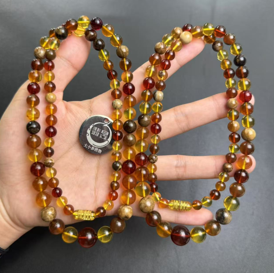 38650T04-3B5-琥珀多宝塔链-多样性发其一