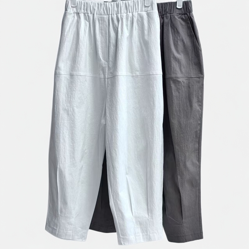 【xineba2】韩国女士下摆褶皱九分哈伦裤时尚洋气舒适百搭潮流