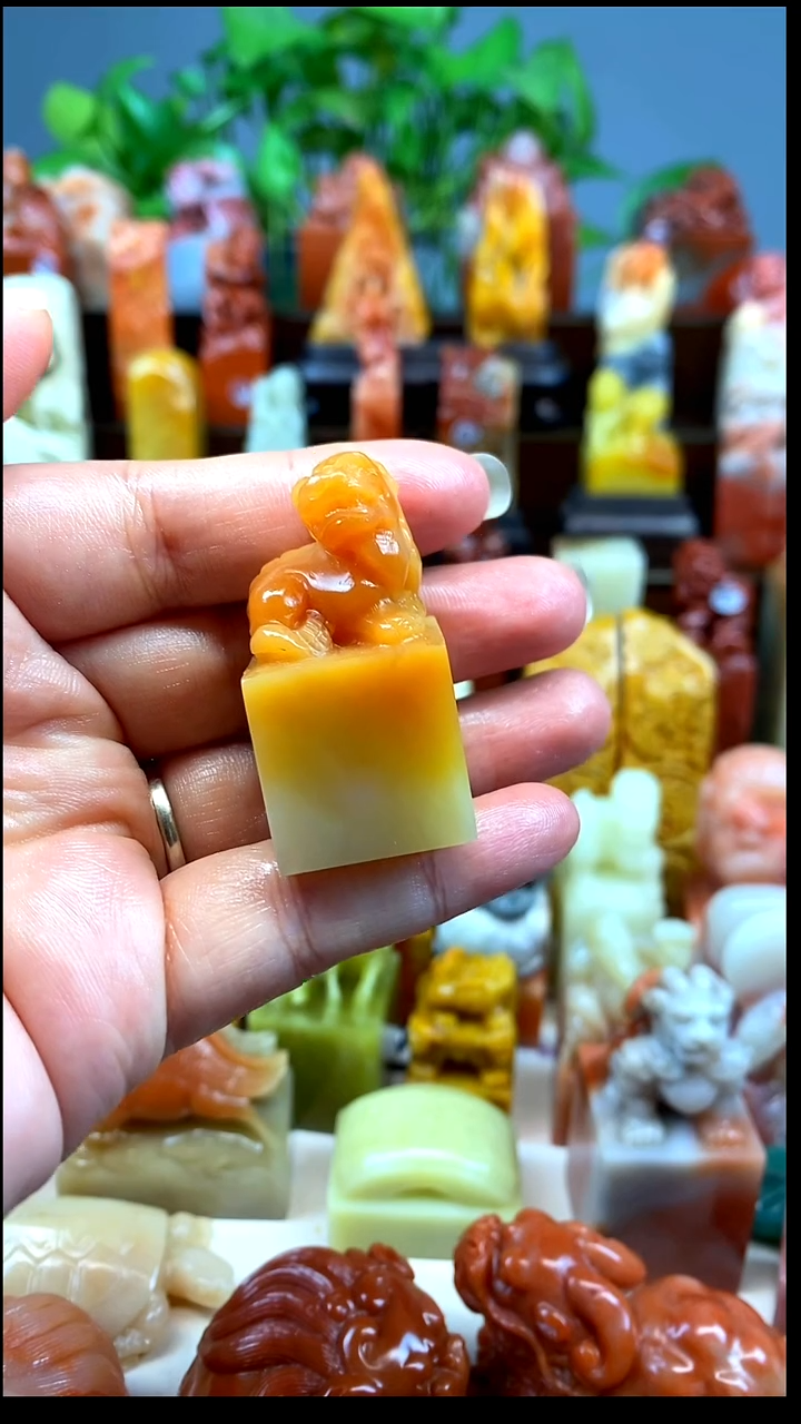 寿山石印石貔貅印章