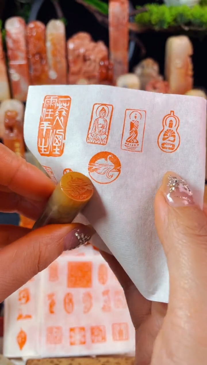 【闪购商品】巴林石印石手工篆刻《天鹅》1.5圆