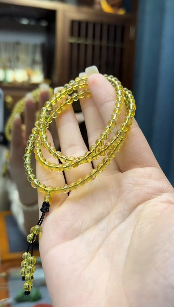 裸石琥珀未镶嵌蓝珀长串4.8mmYN