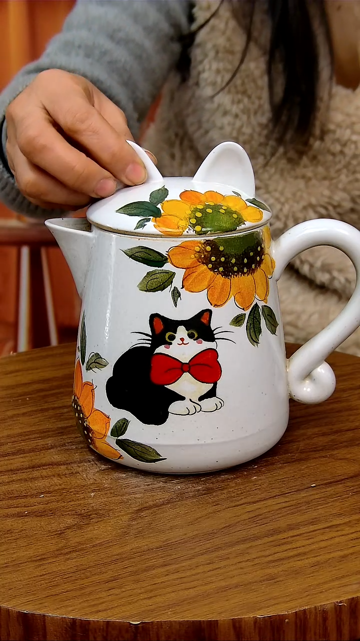 杯子陶景德镇手工手绘釉下彩陶瓷 