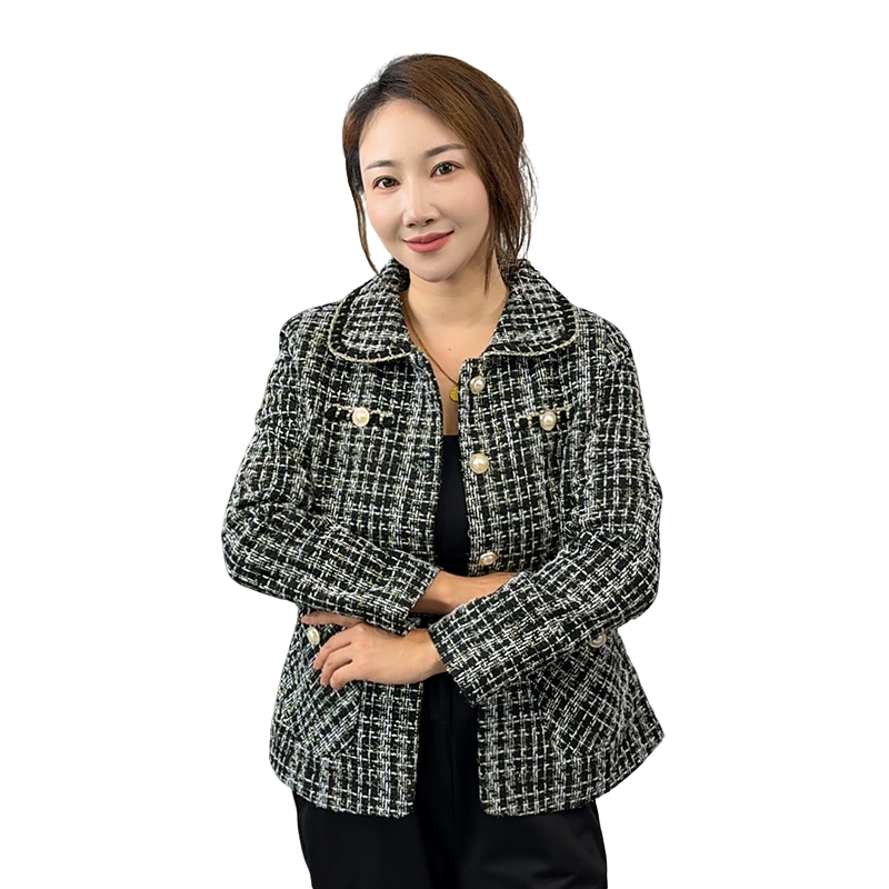 格子女正版高档新款小香风外套女装春秋休闲上衣西服百搭洋气减龄