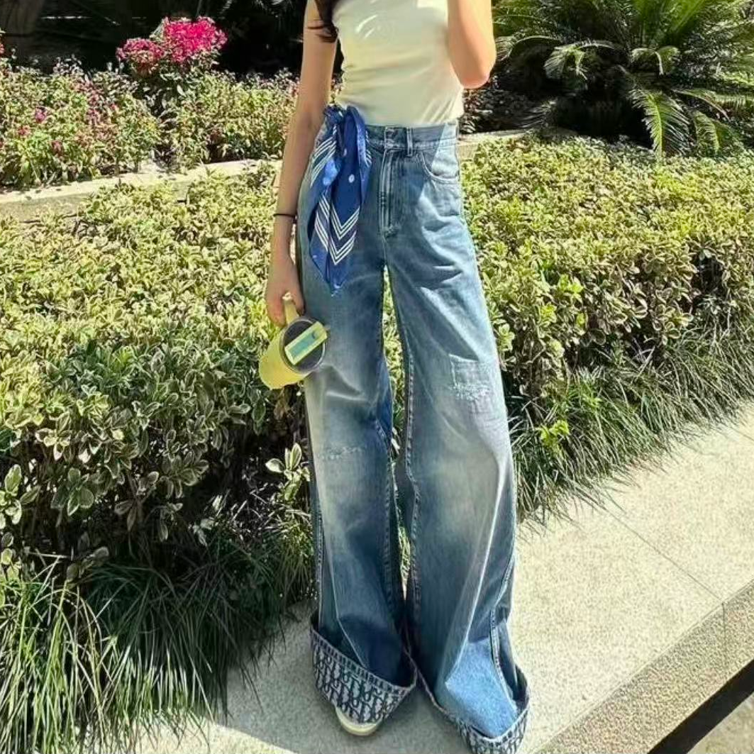 未使用 DIOR/迪奥 阔腿牛仔裤