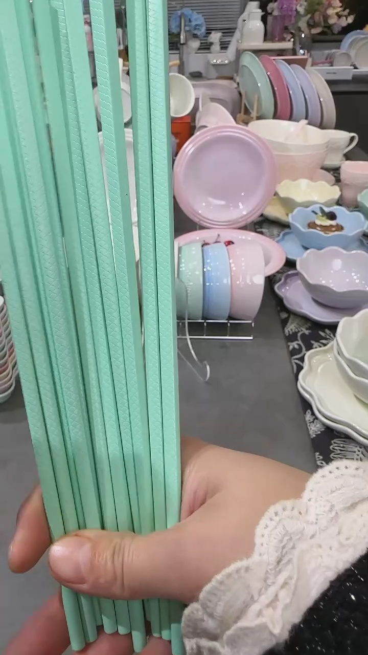 【闪购商品】瓷筷子SPS6双盒装-孔雀青