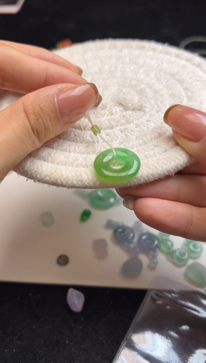 未镶嵌定制翡翠8000+800黄加绿甜甜圈