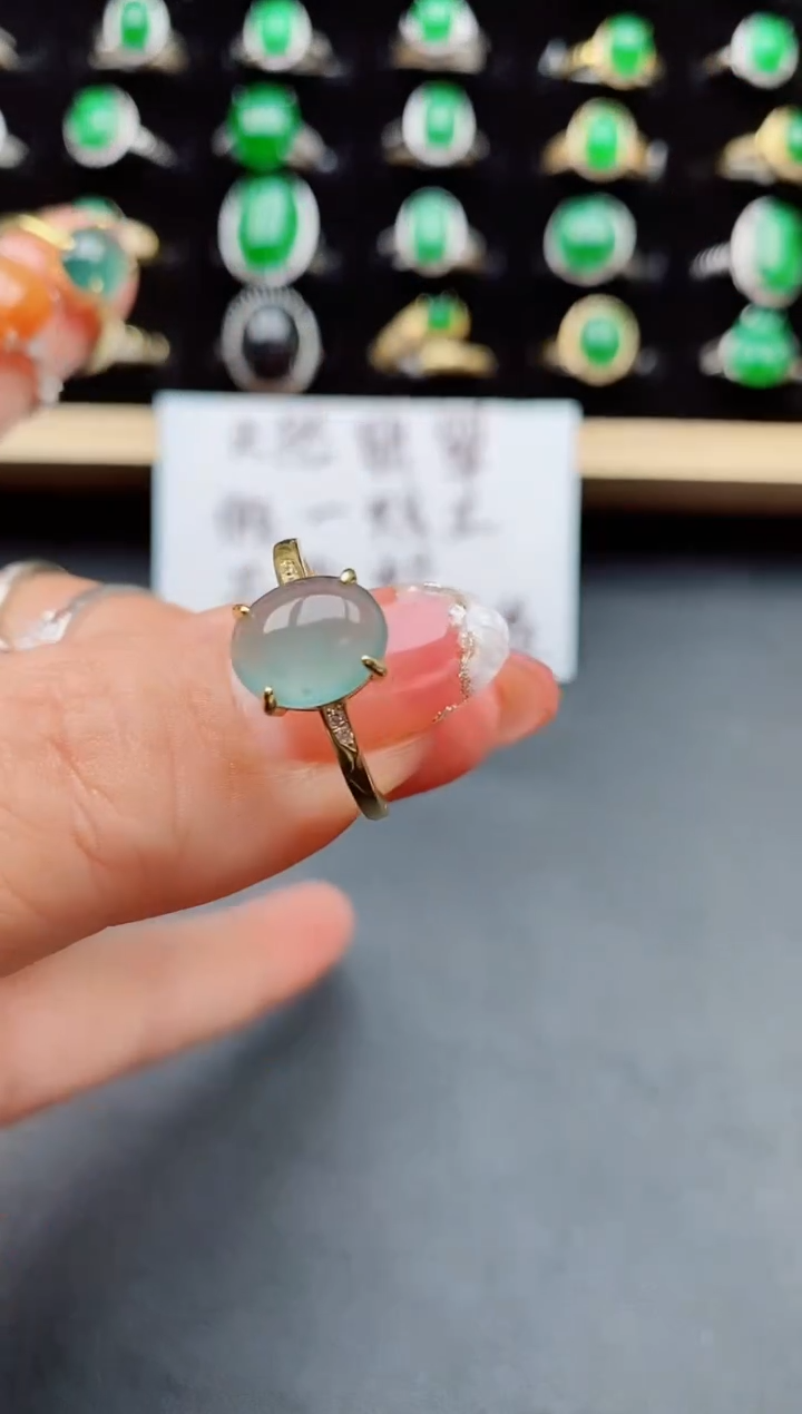 【闪购商品】翡翠戒指银S925镶嵌50800