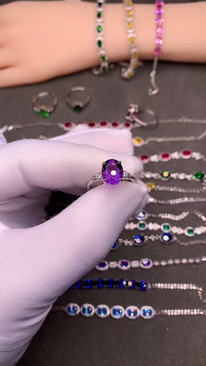 【闪购商品】紫晶戒指银S925镶嵌.....