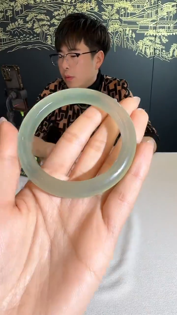 【闪购商品】岫玉手镯未镶嵌56-57手镯7