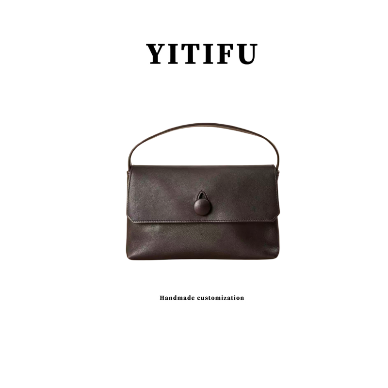 YITIFU【row家--sally】 胎牛皮  绒布内里 简约 小方包