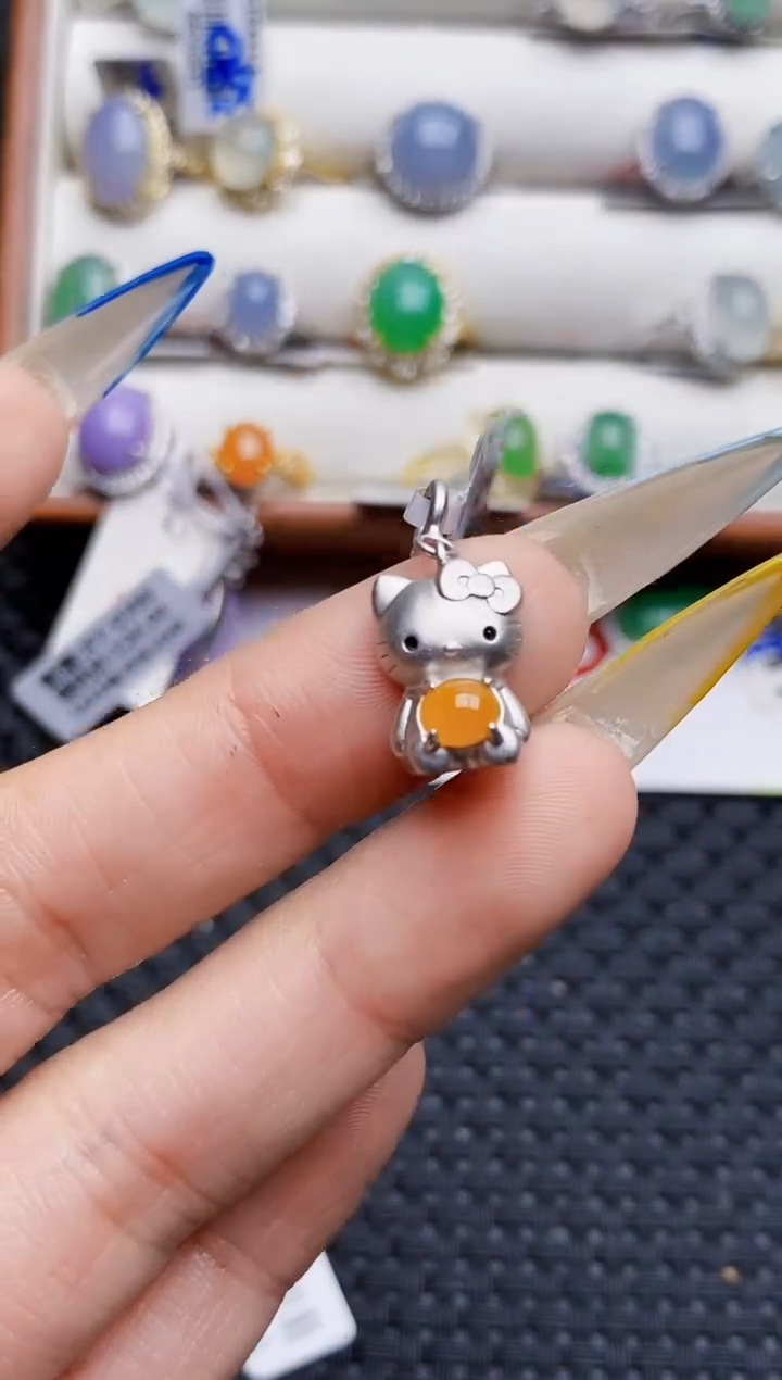 银S925镶嵌戒指翡翠5128