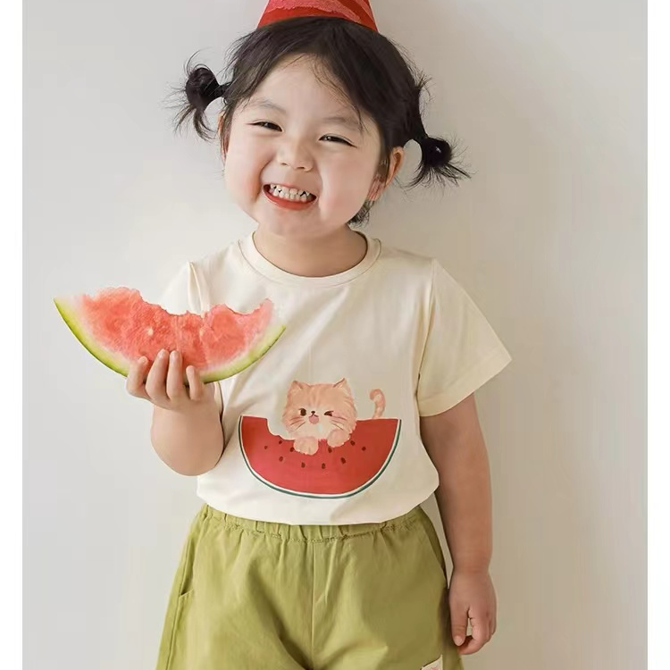 22169女童夏季短袖套装2025新款可爱短裤宝宝小女孩