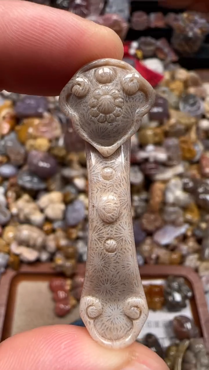 【闪购商品】硅化珊瑚（珊瑚玉）颈饰未镶嵌134