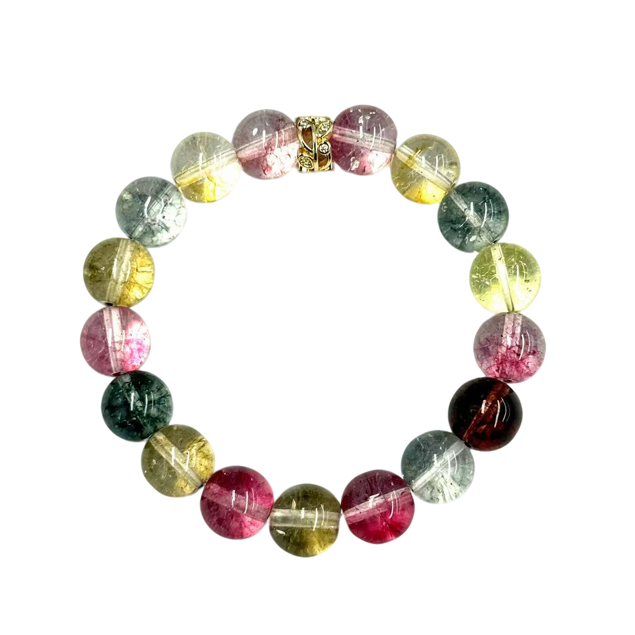 s1491-国风设计款多彩马卡龙DIY琉璃圆珠手串-赠礼盒