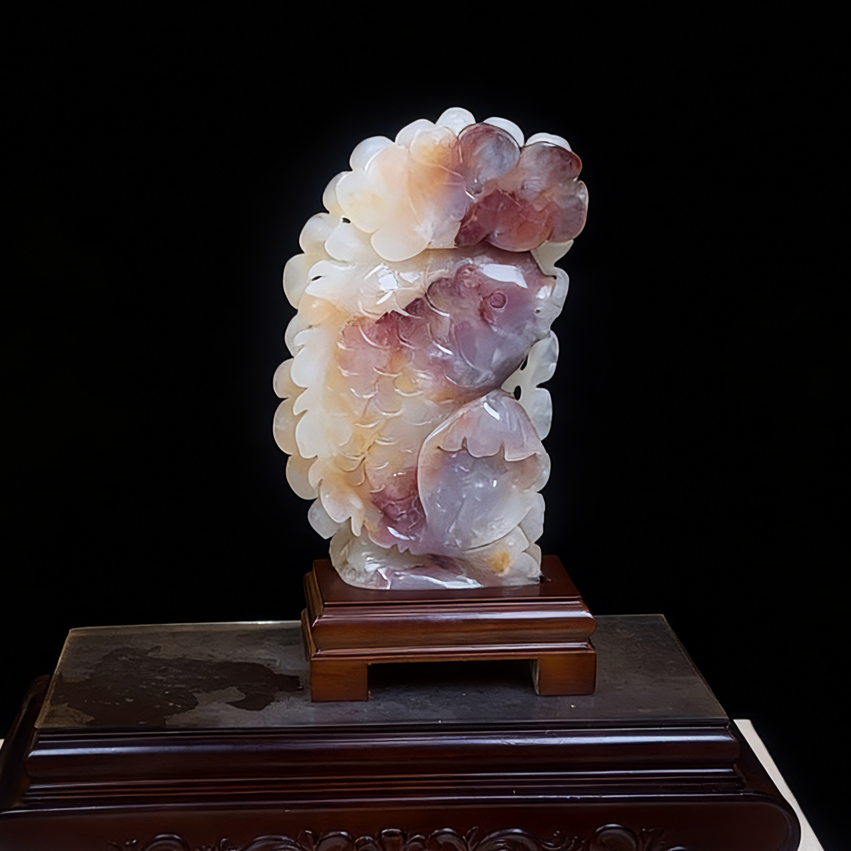 新中式玉石摆件客厅玄关乔迁开业送礼装饰品