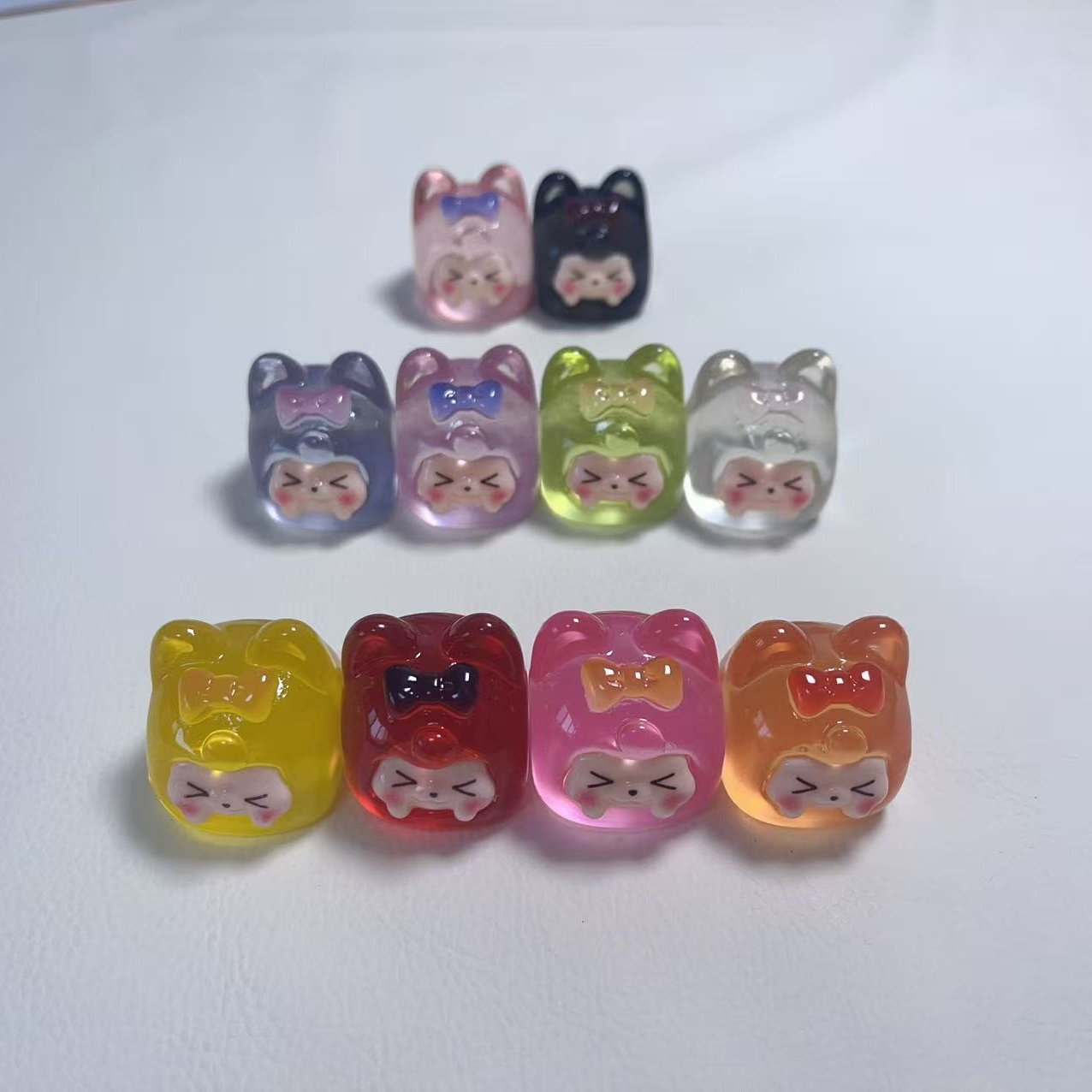 【团子+许愿】冰透立体高光透KIKI团子树脂工艺品桌面创意摆件