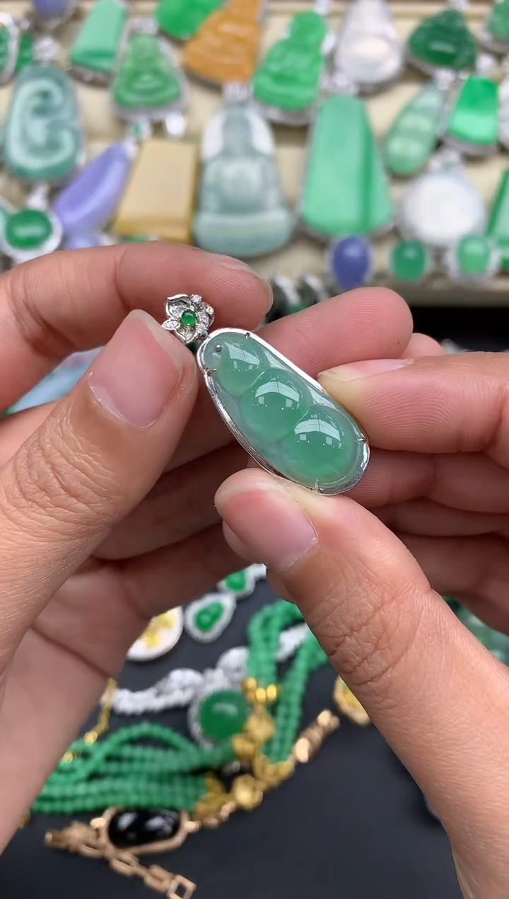 【闪购商品】翡翠颈饰18K金镶嵌306-中国好珍宝