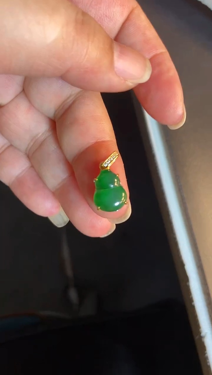 吊坠(不含链)银S925镶嵌翡翠1