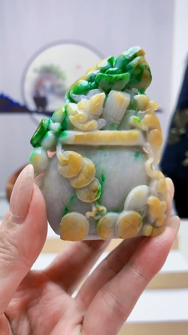 未镶嵌定制翡翠4812MM-毛货挂件139赠底座