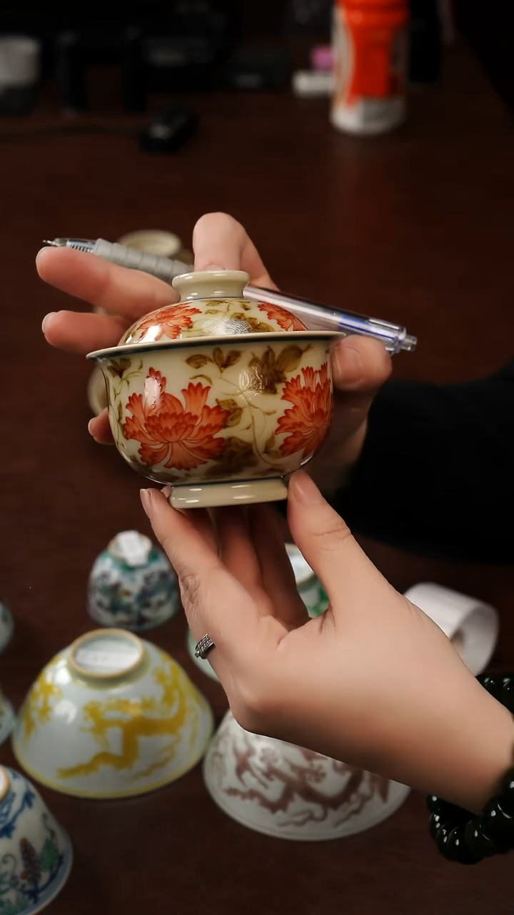 景德镇瓷器，青花瓷手绘茶具~