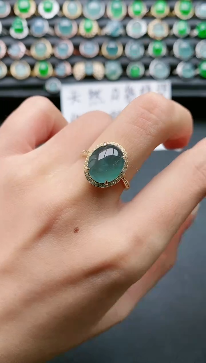 【闪购商品】翡翠戒指银S925镶嵌11111