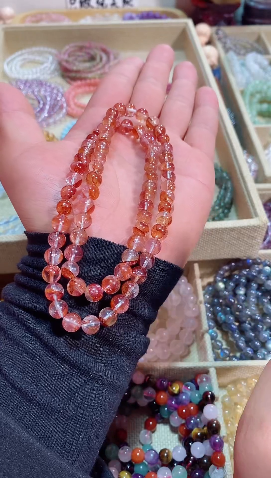 【闪购商品】水晶手链未镶嵌锦鲤胶花多圈 (多样性发其一）
