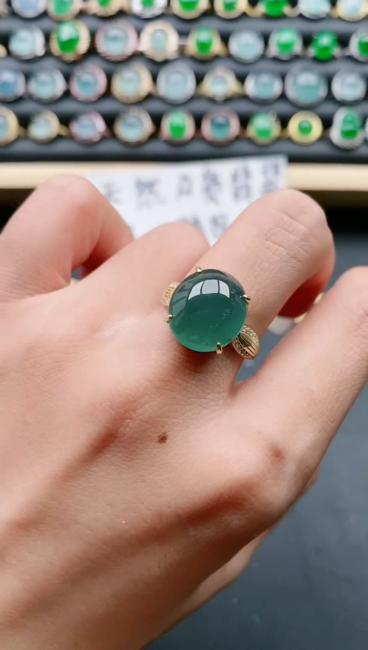 【闪购商品】翡翠戒指银S925镶嵌1111111
