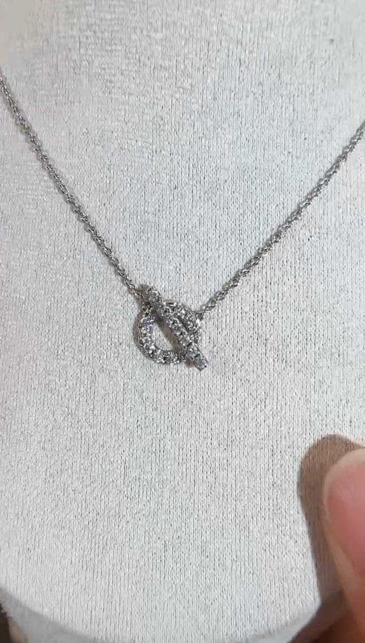 【闪购商品】钻石项链18K金镶嵌k白