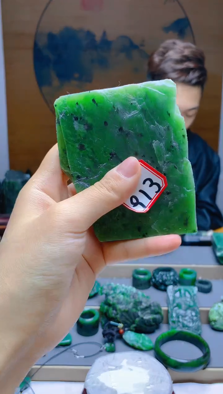 【闪购商品】和田玉（碧玉）珠宝半成品未镶嵌1