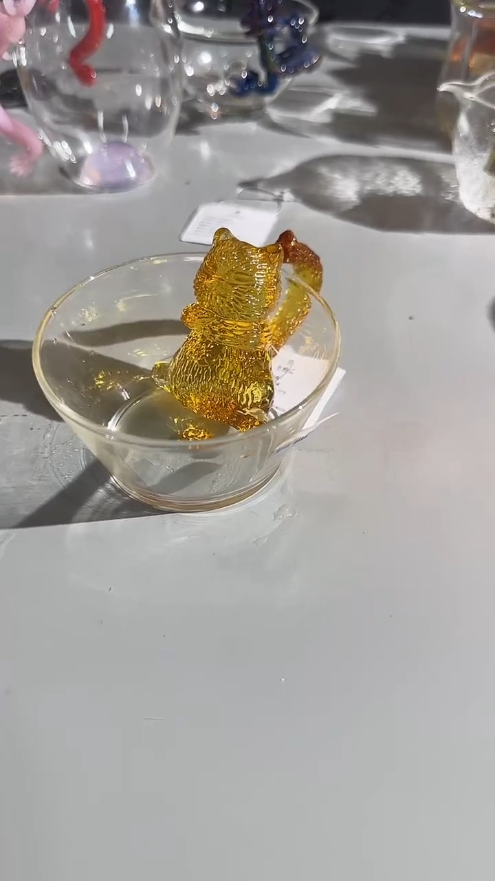 晶焱泡澡猫主人杯橘色