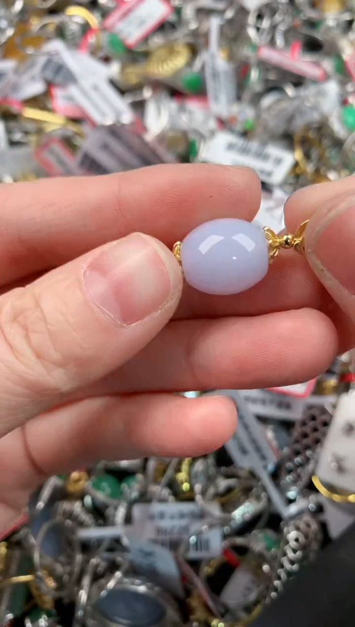 银S925镶嵌戒指翡翠222     1