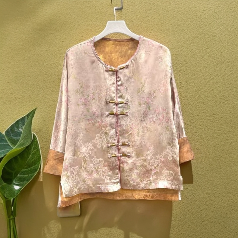 808【十里桃花】2025新中式春夏时尚百搭洋气减龄国风香云女外套