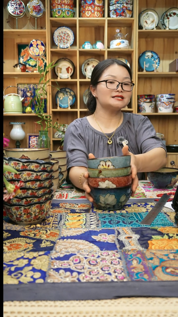 瓷片小可高温陶瓷餐具一组米饭碗4只