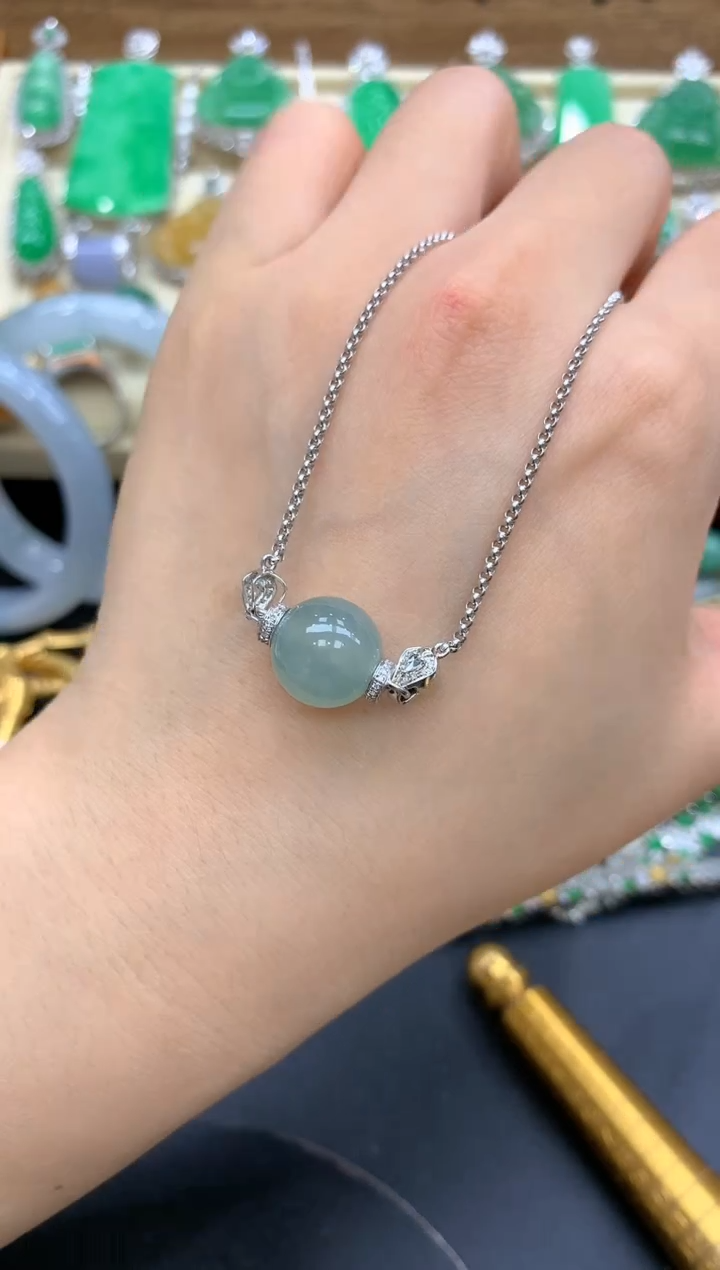 【闪购商品】翡翠颈饰18K金镶嵌378-中国好珍宝