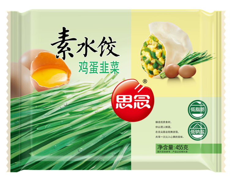 思念素水饺新一代水饺鸡蛋韭菜味 455g