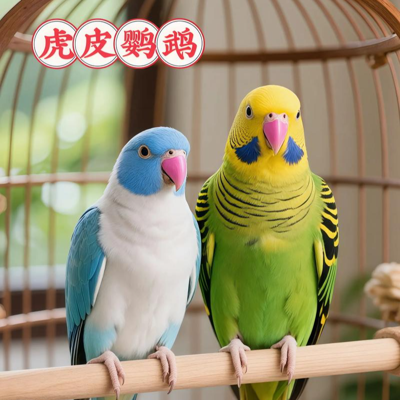 虎皮鹦鹉小型手养鸟可上手亲人适合家养能繁殖下蛋