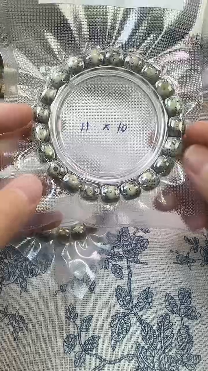 手串星月菩提11石玉料糯冰单圈11×10高透精工福利